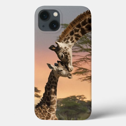 Mutter-und Baby-Giraffe, iPhone 6, starkes Xtreme Case-Mate iPhone Hülle (Rückseite)