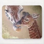 Mutter und Baby Giraffe Mousepad (Vorne)