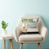 Mutter und Baby Giraffe Muttertag individuelles Ki Kissen (Stuhl )