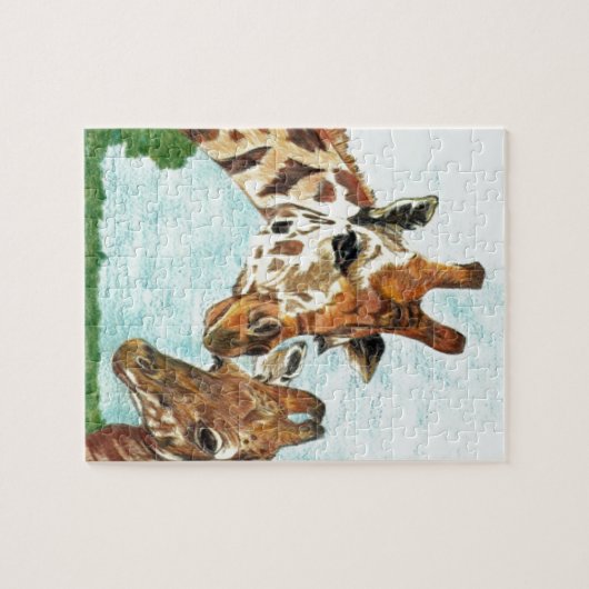 Mutter-und Baby-Giraffe Puzzle (Horizontal)