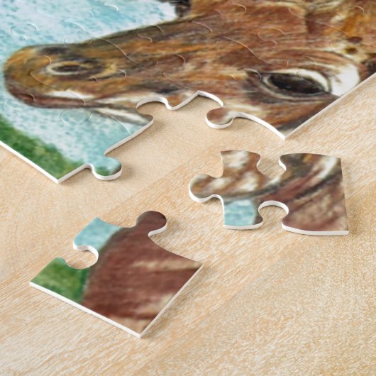 Mutter-und Baby-Giraffe Puzzle (Seite)