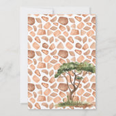 Mutter und Baby Giraffe Safari Baby Sprinkle Einladung (Rückseite)
