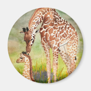 Mutter-und Baby-Giraffen Magnet