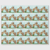 Mutter-und Baby-Giraffen-Packpapier Geschenkpapier (Flach)