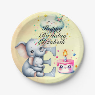 Mutter und Baby glücklich Geburtstag Pappteller