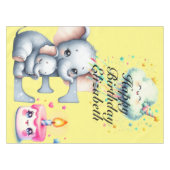 Mutter und Baby glücklich Geburtstag Tischdecke (Vorderseite (Horizontal))