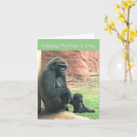 Mutter und Baby Gorilla Muttertagskarte
