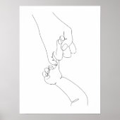 Mutter und Baby Hand Print Poster (Vorne)