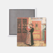 Mutter und Baby in der Küche Magnet (Vorderseite/Rückseite)