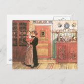 Mutter und Baby in der Küche Postkarte (Vorne/Hinten)