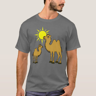Mutter und Baby-Kamel mit Sonnengeschenk T-Shirt