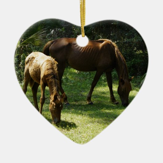 Mutter und Baby Keramik Ornament (Vorne)