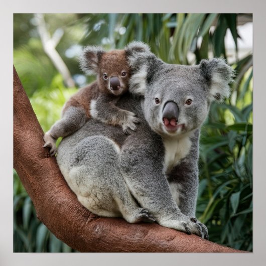Mutter und Baby Koala Bear Poster (Vorne)