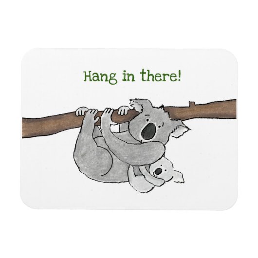 Mutter und Baby koala 'hang in da' Kühlschrank Mag Magnet (Horizontal)