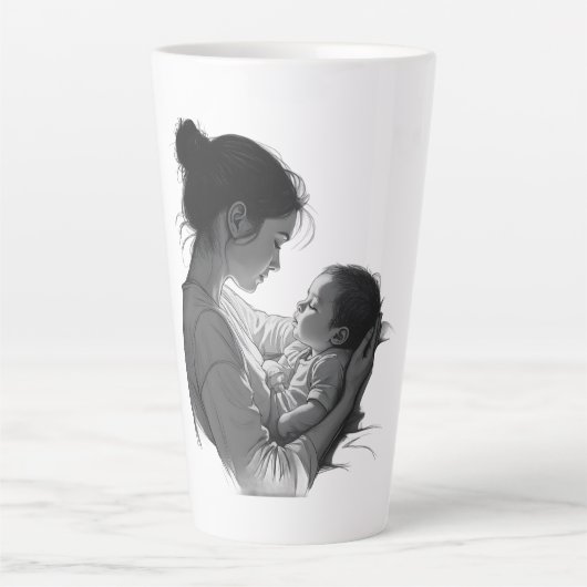 Mutter-und-Baby-Kunstwerk Milchtasse (Vorderseite)