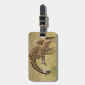 Mutter und Baby Masai Giraffe, Giraffa Gepäckanhänger (Vorderseite vertikal)