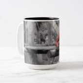 Mutter und Baby Orangutan Zweifarbige Tasse (Vorderseite Links)