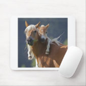 Mutter-und Baby-Pferd Mousepad (Mit Mouse)