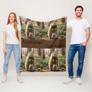 Mutter und Baby Quokka, Fleece Blanket