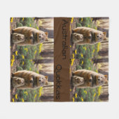 Mutter und Baby Quokka, Fleece Blanket (Vorderseite (Horizontal))