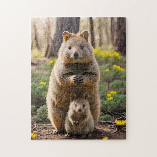 Mutter und Baby Quokka, Jigsaw Puzzle (Vertikal)
