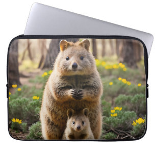 Mutter und Baby Quokka, Laptop-Schnaps Laptopschutzhülle