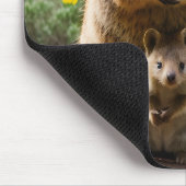 Mutter und Baby Quokka, Mousepad (Ecke)