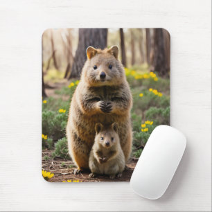 Mutter und Baby Quokka, Mousepad