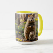 Mutter und Baby Quokka, Tasse (VorderseiteRechts)