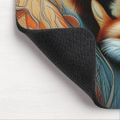 Mutter und Baby Red Fox Mousepad (Ecke)