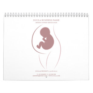Mutter-und-Baby-Silhouette-Branding Dusty Rose Kalender
