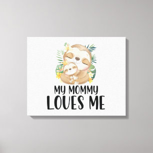 Mutter und Baby Sloths Meine Mami Lieben Me Tropic Leinwanddruck