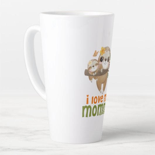 Mutter- und Baby-Slots auf einer Zweig-I-Liebe Milchtasse (Linke Ecke)