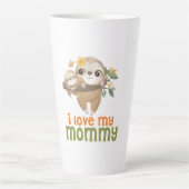 Mutter- und Baby-Slots auf einer Zweig-I-Liebe Milchtasse (Vorderseite)