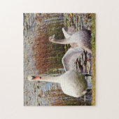 Mutter und Baby Swan Niedlich Jigsaw Puzzle Wildli (Vertikal)