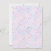 Mutter und Baby Unicorn Glitzer Babydusche Einladung (Rückseite)