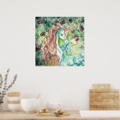Mutter und Baby Unicorn Poster (Küche)