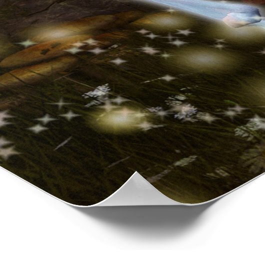 Mutter und Baby Unicorn Poster (Ecke)