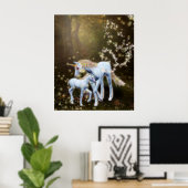 Mutter und Baby Unicorn Poster (Heimbüro)