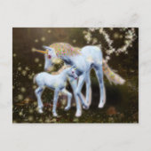 Mutter und Baby Unicorn Postkarte (Vorderseite)
