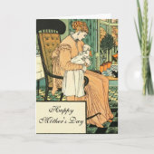 Mutter und Baby, Vintag Karte (Vorderseite)