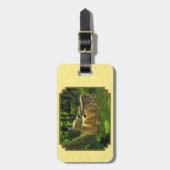 Mutter und Baby Whitetail Deer Yellow Gepäckanhänger (Vorderseite vertikal)