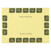 Mutter und Baby Whitetail Deer Yellow Tischdecke (Vorderseite (Horizontal))