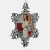 Mutter-und Baby-Zinn-Schneeflocke-Verzierung Schneeflocken Zinn-Ornament (Links)