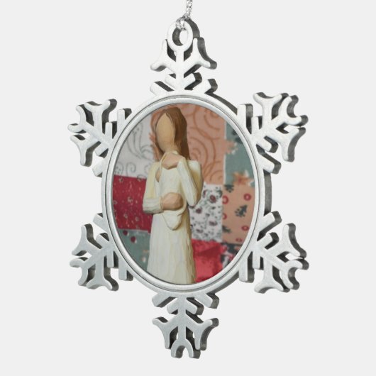 Mutter-und Baby-Zinn-Schneeflocke-Verzierung Schneeflocken Zinn-Ornament (Rechts)