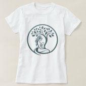 Mutter und Babybaum Einfache Silhouette Geburt, Ge T-Shirt (Design vorne)