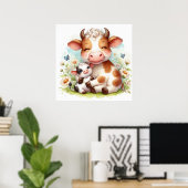 Mutter und Babykuh Poster (Heimbüro)