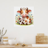 Mutter und Babykuh Poster (Küche)