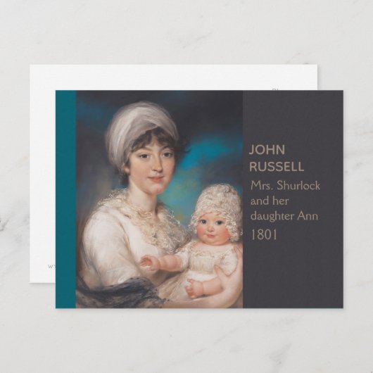 Mutter- und Babyportrait John Russell CC0971 Postkarte (Vorne/Hinten)