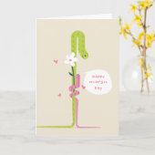 Mutter- und Babyschlangen Karte (Gelbe Blume)